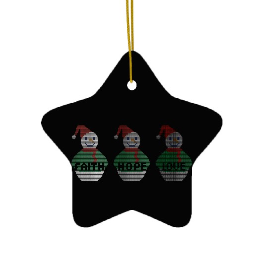 Religious Family Faith Hope Love Christmas Ceramic Ornaments