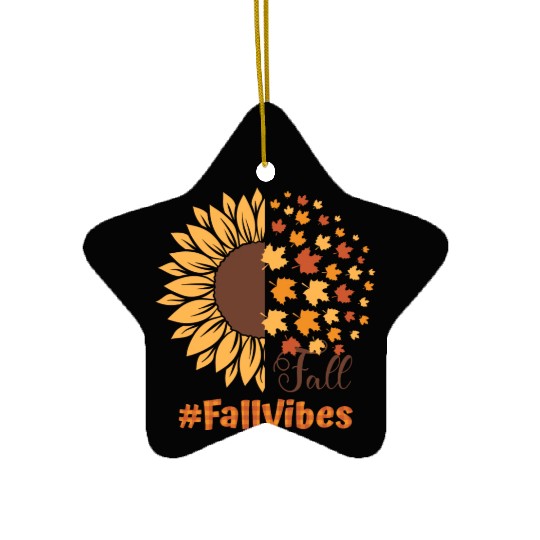 Fall Vibes Ceramic Ornaments