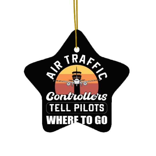 Airplane Airfield Aviation Air Traffic Controller Ceramic Ornaments