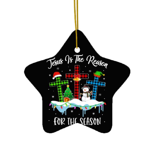 Jesus Is The Reason For The Season Christian Ceramic Ornaments
