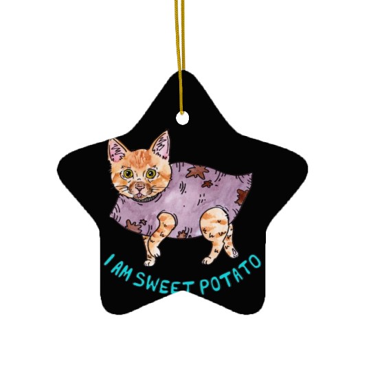 I am Sweet Potato Ceramic Ornaments