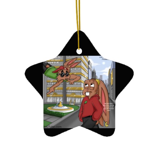 Eddie Cotton-tail Ceramic Ornaments