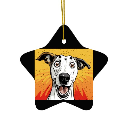 Whippet Face Dog lovers Ceramic Ornaments
