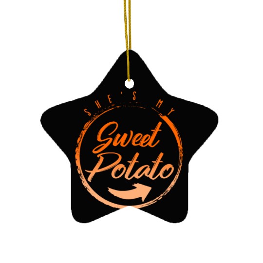 Thanksgiving Ceramic Ornaments, She's My Sweet Potato Ceramic Ornaments,