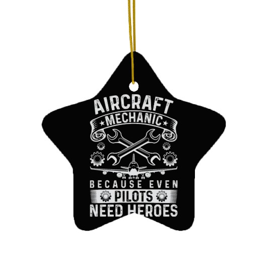 Airplane Mechanic Funny Aviation Technician Ceramic Ornaments