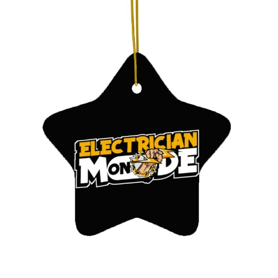 Electrician Mode On Wiremen Powerline Technician Ceramic Ornaments