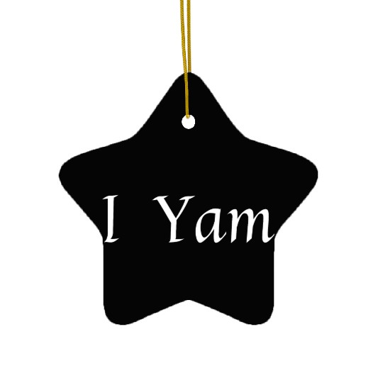 I Yam She's My Sweet Potato Set Couples Thanksgivi Ceramic Ornaments