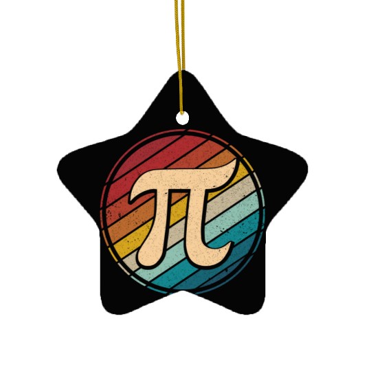 Happy Pi Day Mathematic Math Teacher Vintage Retro Ceramic Ornaments