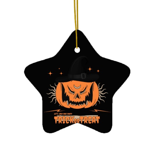 Trick or Treat - Halloween Spooky Season Ceramic Ornaments