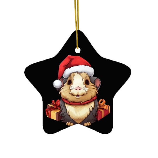 Guinea pig Christmas Ceramic Ornaments