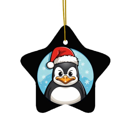 Penguin Christmas Ceramic Ornaments