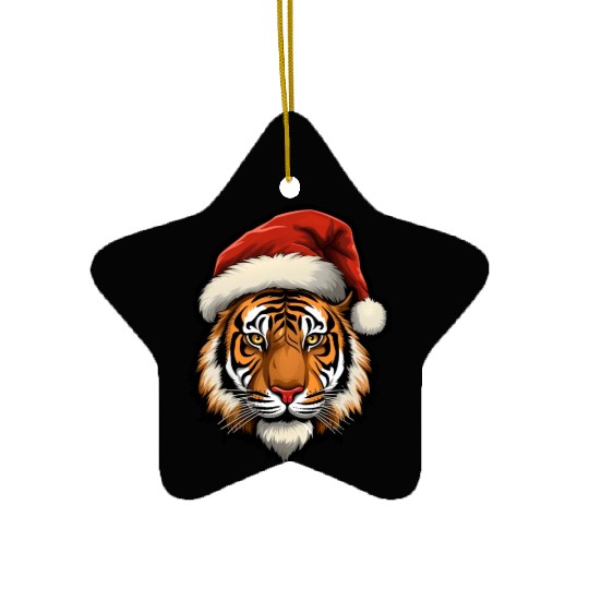 Tiger Christmas Ceramic Ornaments