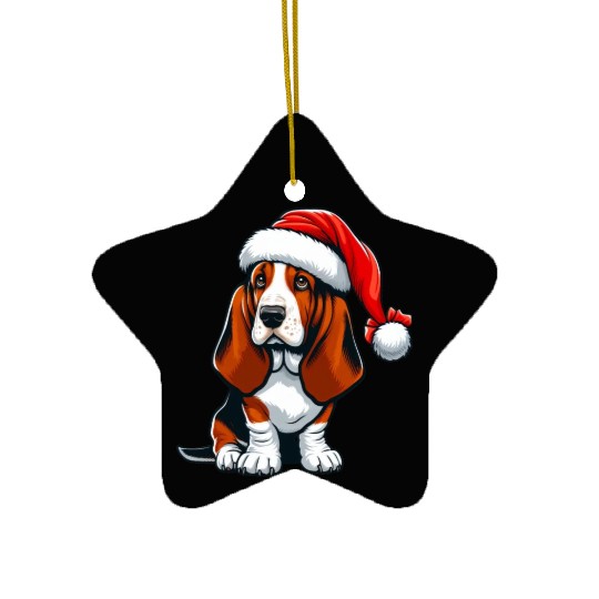 Basset Hound Xmas Gifts Ceramic Ornaments