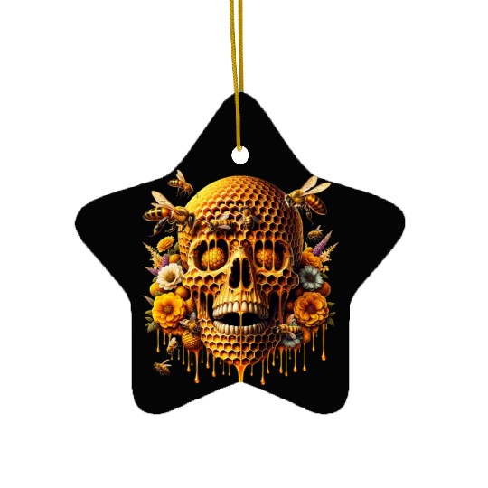 Sweet Life Skull Ceramic Ornaments Honeycomb Haven Bumblebee