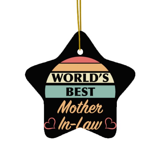 World’s Best Mother In Law Ceramic Ornaments