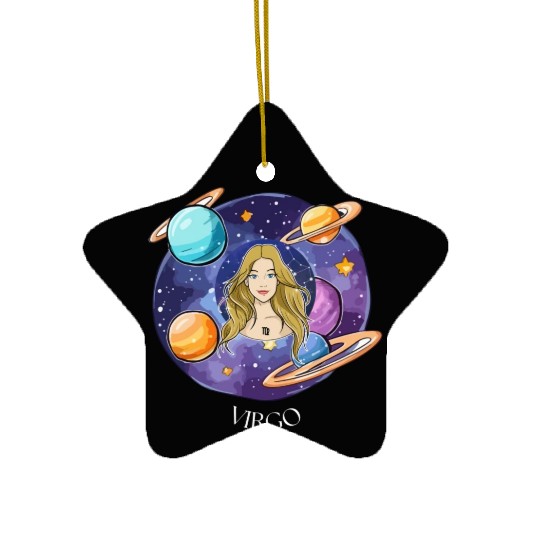 Virgo zodiac sign Ceramic Ornaments