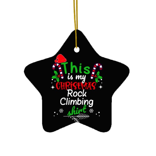 This is my Christmas Rock Climbing Ceramic Ornaments