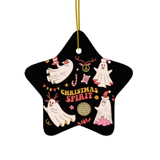 CHRISTMAS SPIRIT Ceramic Ornaments