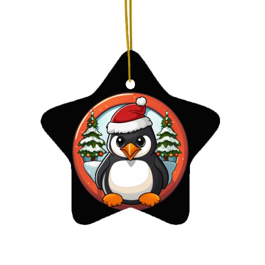 Penguin Christmas Ceramic Ornaments
