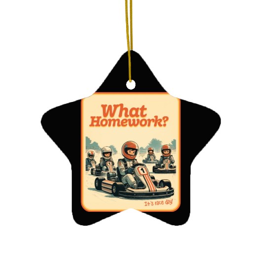 What Homework? It’s Race Day! Ceramic Ornaments