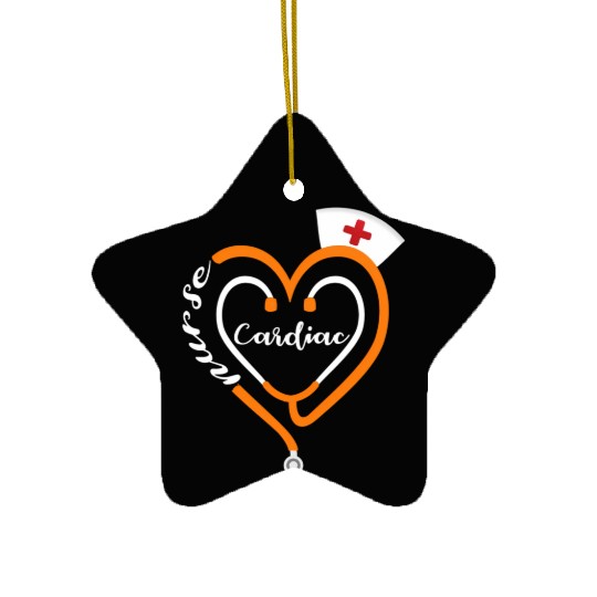 Cardiac Nurse Halloween Stethoscope He Rn Ceramic Ornaments