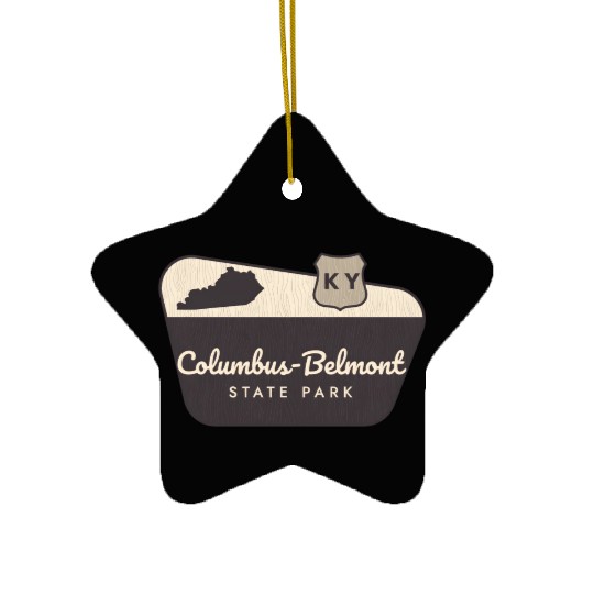 Columbus-Belmont State Park Kentucky Welcome Sign Ceramic Ornaments
