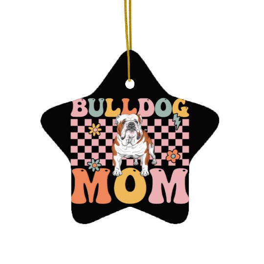 Groovy French Bulldog Lover Ceramic Ornaments
