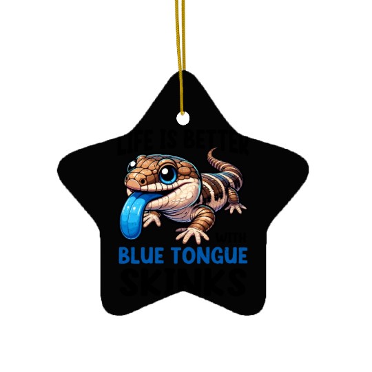 Lizard Collector Reptile Lover Blue Tongue Skink Ceramic Ornaments