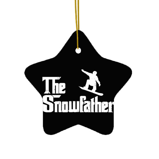 The Snowfather Funny Snowboarding Freestyle Ceramic Ornaments