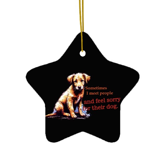 Snarky - Sometimes I feel Sorry for the Dog Ceramic Ornaments