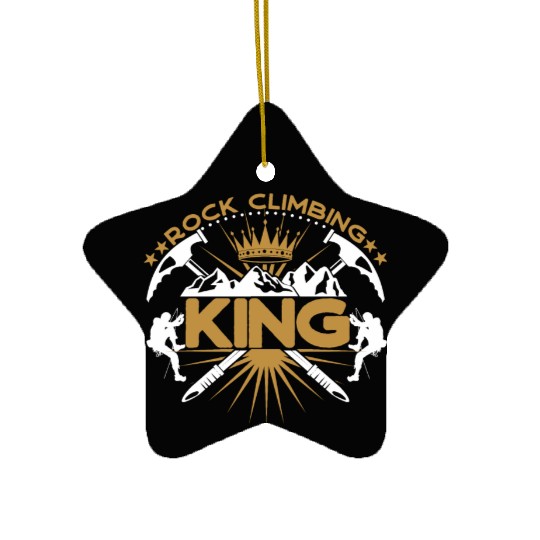 Rock Climbing King Ceramic Ornaments