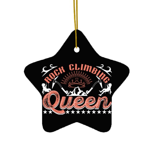 Rock Climbing Queen Ceramic Ornaments