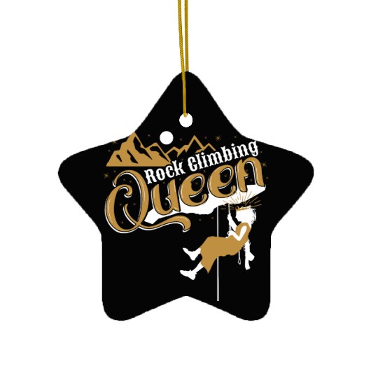 Rock Climbing Queen Ceramic Ornaments