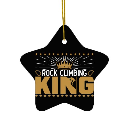Rock Climbing King Ceramic Ornaments