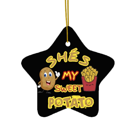 shés my sweet potato Ceramic Ornaments