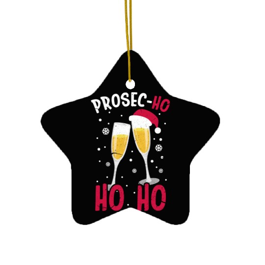 Prosec Ho Ho Ho Presecco Vacation Ceramic Ornaments