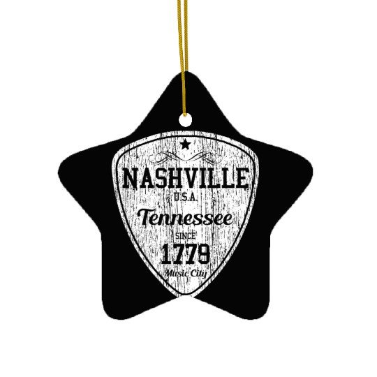 Nashville Tennessee Usa Music City Country Music V Ceramic Ornaments