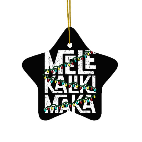 Mele Kalikimaka Hawaiian Christmas Holidays Themed Ceramic Ornaments