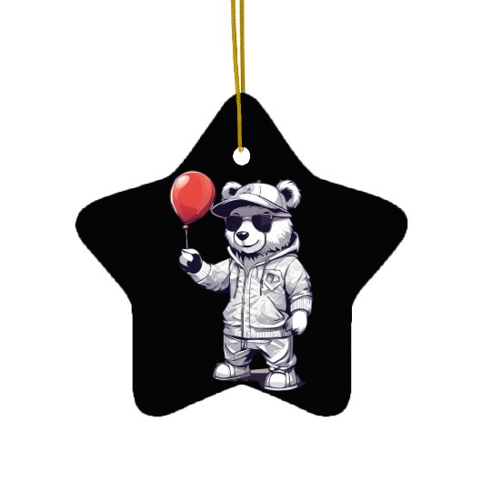 Red Balloon Ceramic Ornaments