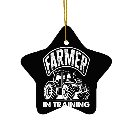 Farmer In Training Funny Farmer Gift Ceramic Ornaments