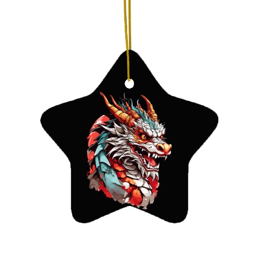 Chinese Dragon Head Ceramic Ornaments design