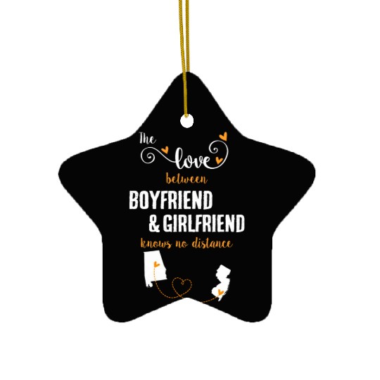 Love Between BF And GF Albm To New Jersey Gift Ceramic Ornaments