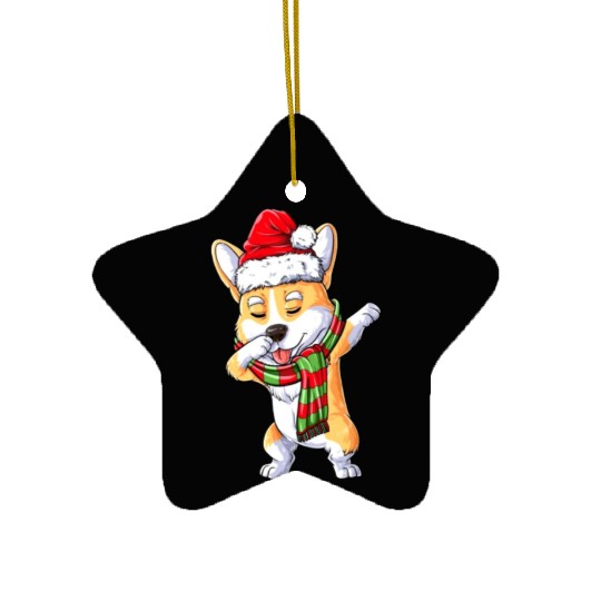 corgi dance Ceramic Ornaments
