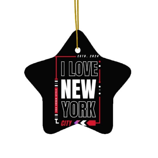 T ShirtI love new york Ceramic Ornaments
