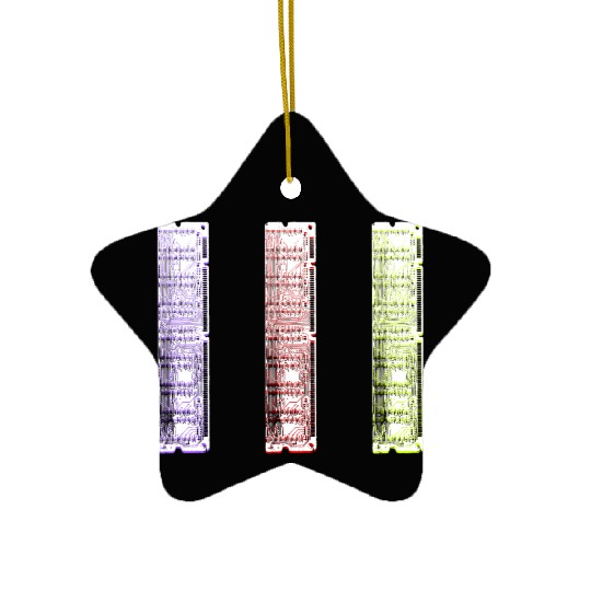 RAM cards clear Ceramic Ornaments