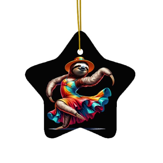Dancing Sloth Dance Dancing Dancer Ceramic Ornaments