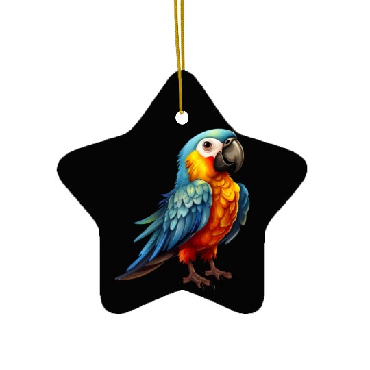Macaw Parrot for a Bird Lover Animal Lover Ceramic Ornaments