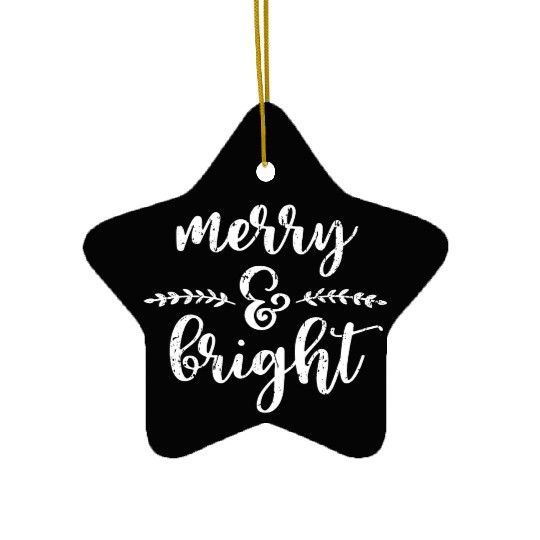 Merry And Bright Meme Funny Christmas Vintage Ceramic Ornaments