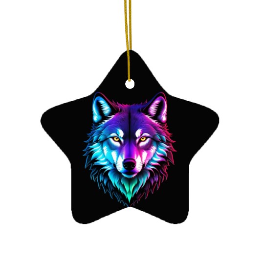 Alpha Wolf Ceramic Ornaments