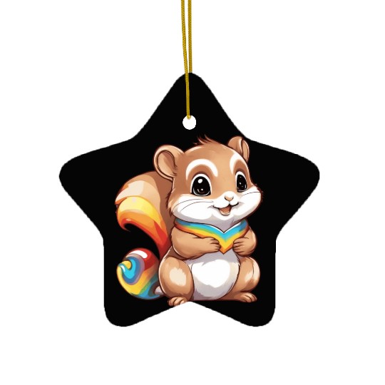 Cute Squirrel Ceramic Ornaments